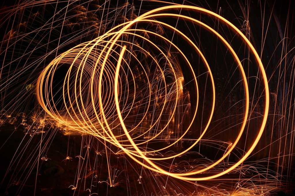 spiral sparks / steelwork / coil / spring