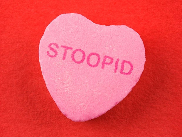 stoopid candy heart stupid dumb love