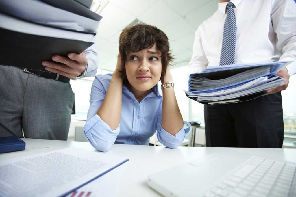 stressed women overworked overload yell burden