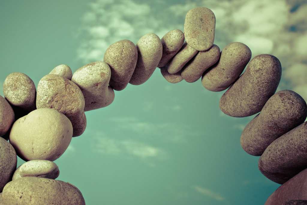 arched bridge made of stones