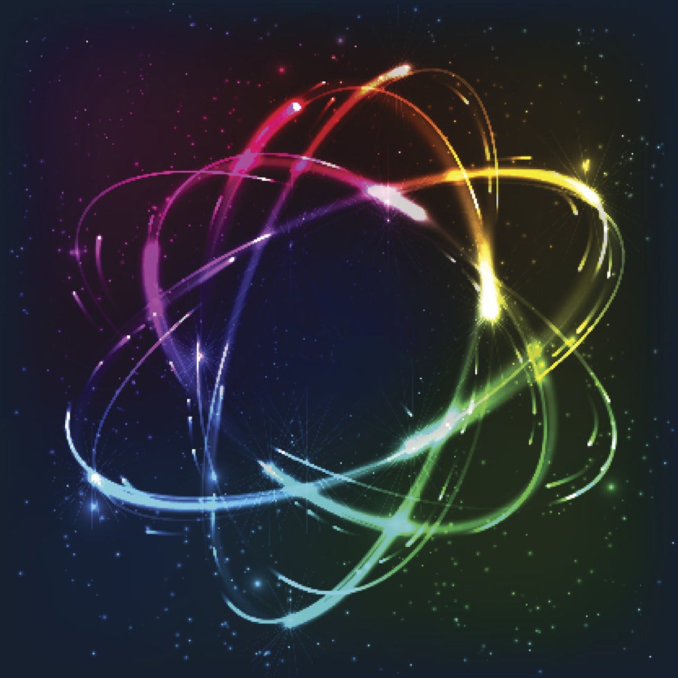 abstract of colorful atom