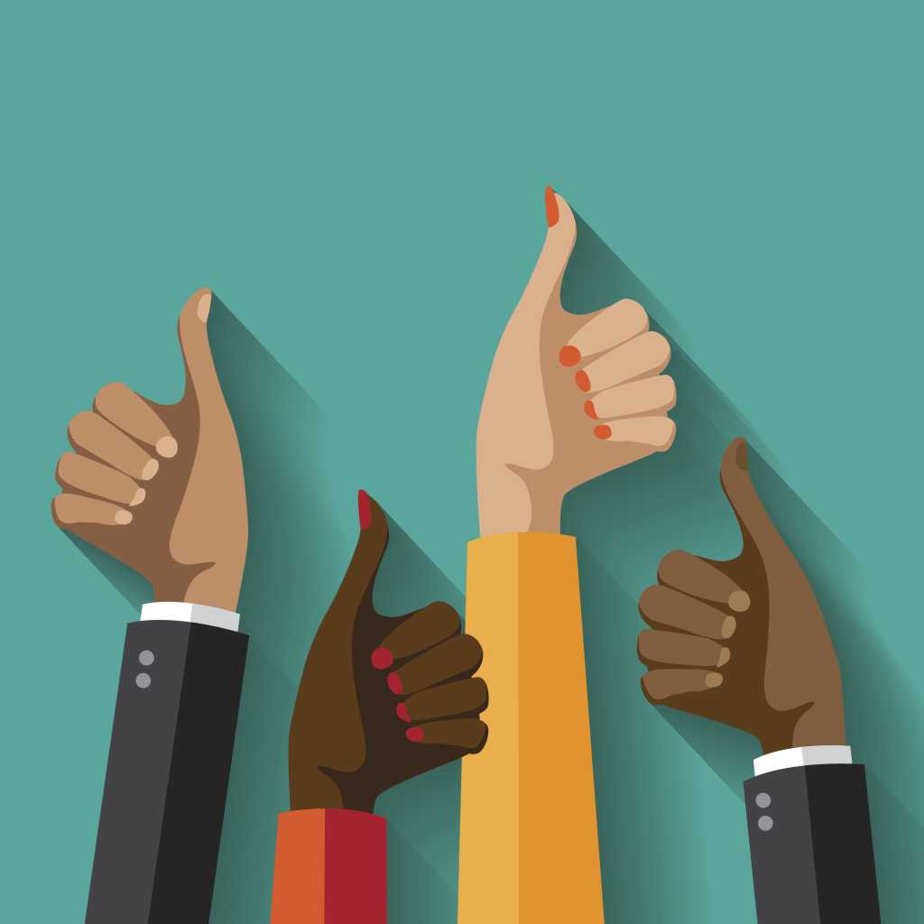 multi-cultural thumbs up