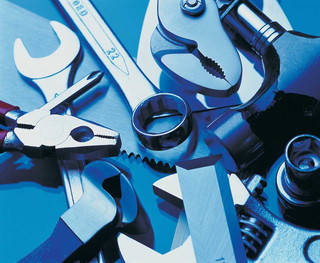pile of tools blue duotone