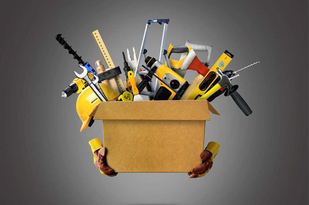 toolbox full of tools and equipment for development, building and repair