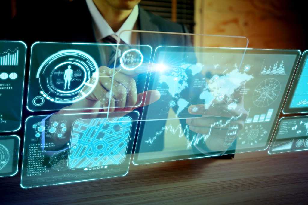 futuristic user interface - heads-up display