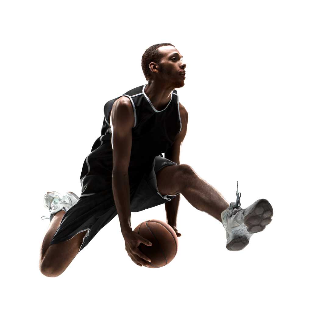 basketball player in flight