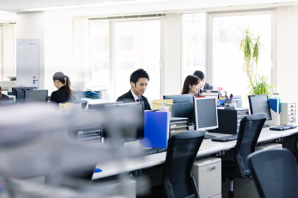 Japan Asia office workers business computers