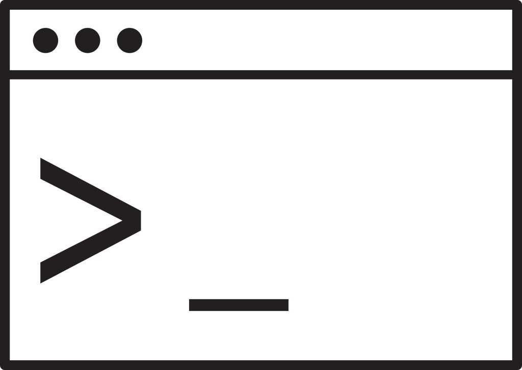 simple vector graphic of a command line interface, cli