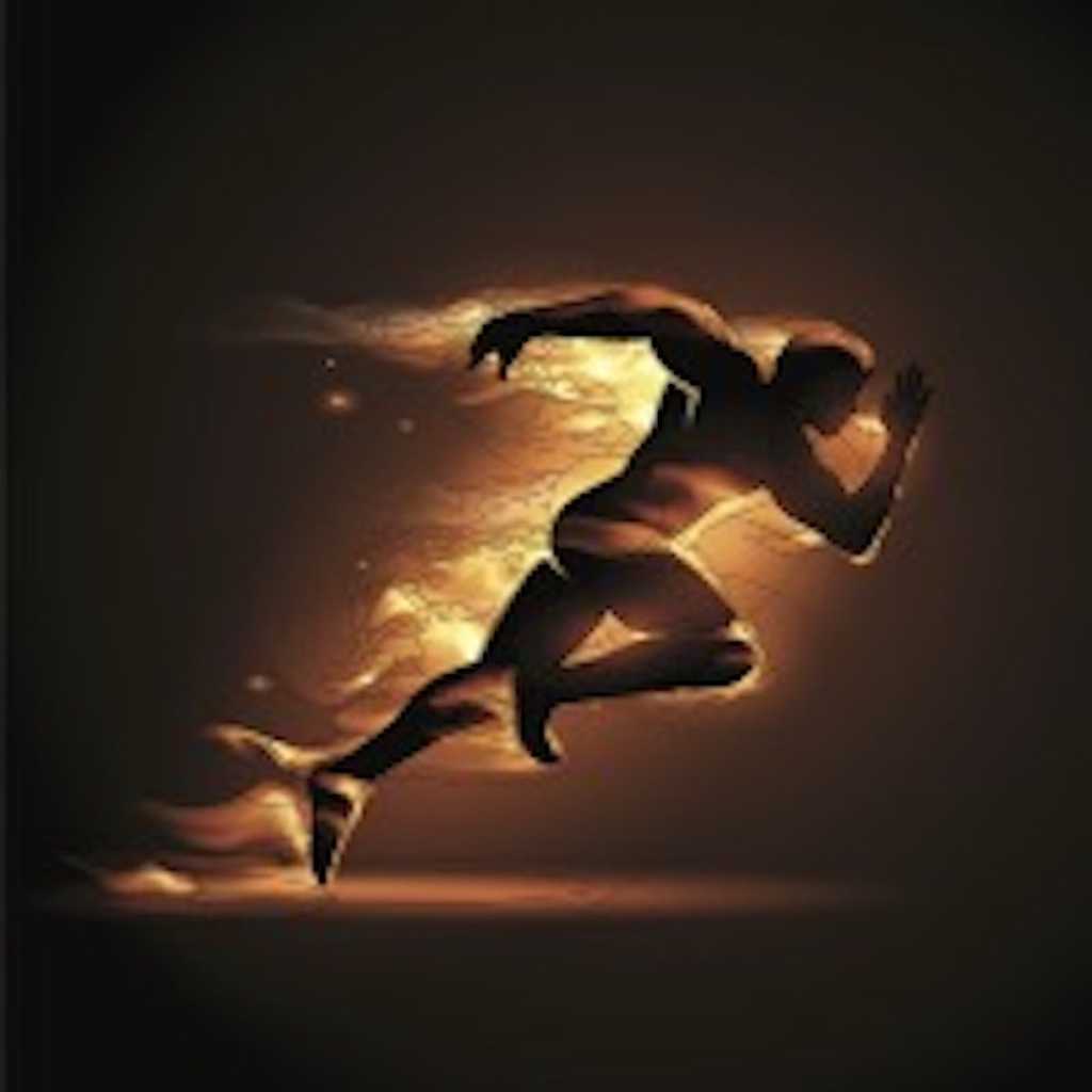 Blazing fast - runner on fire