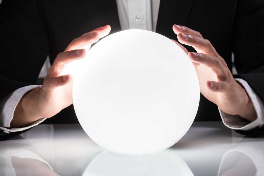 CTO, person in a suit with a crystal ball.