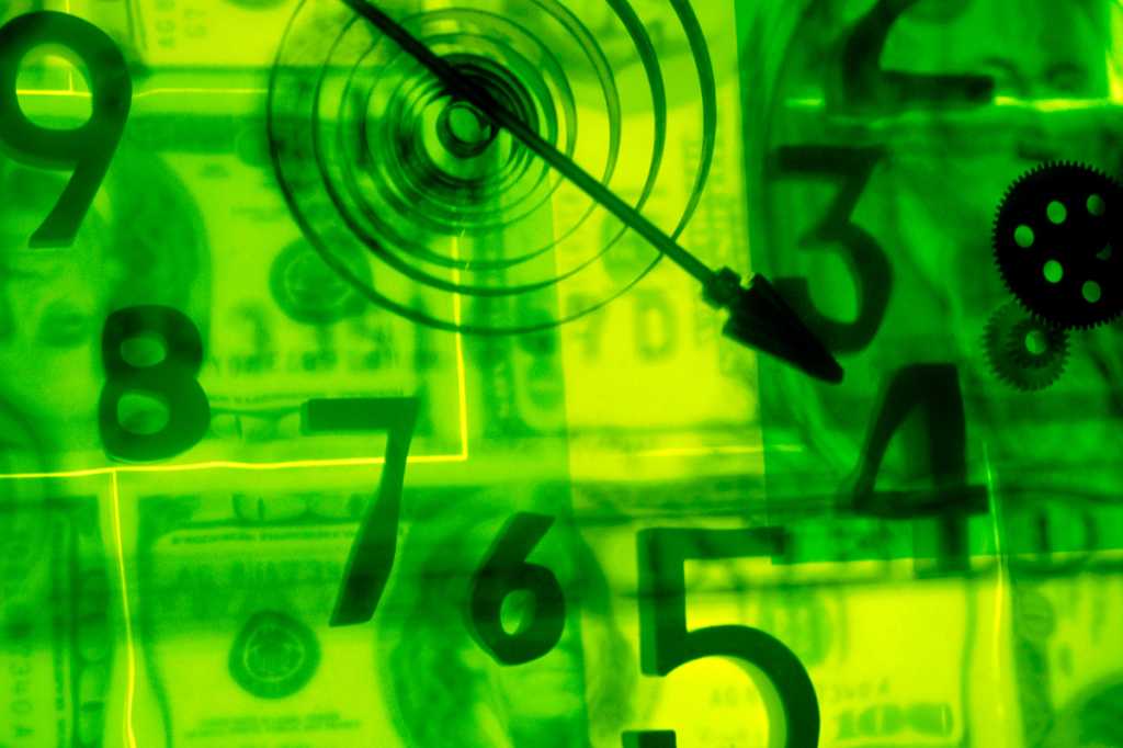 money time clock numbers abstract