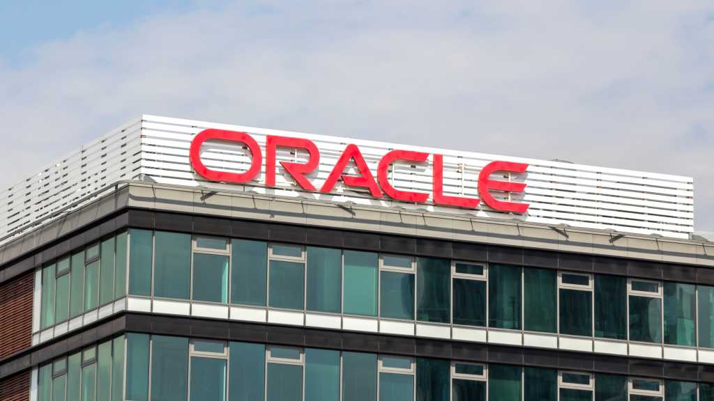 Oracle sign on building